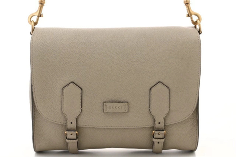 Gucci Bag Shoulder Messenger Calfskin Gray